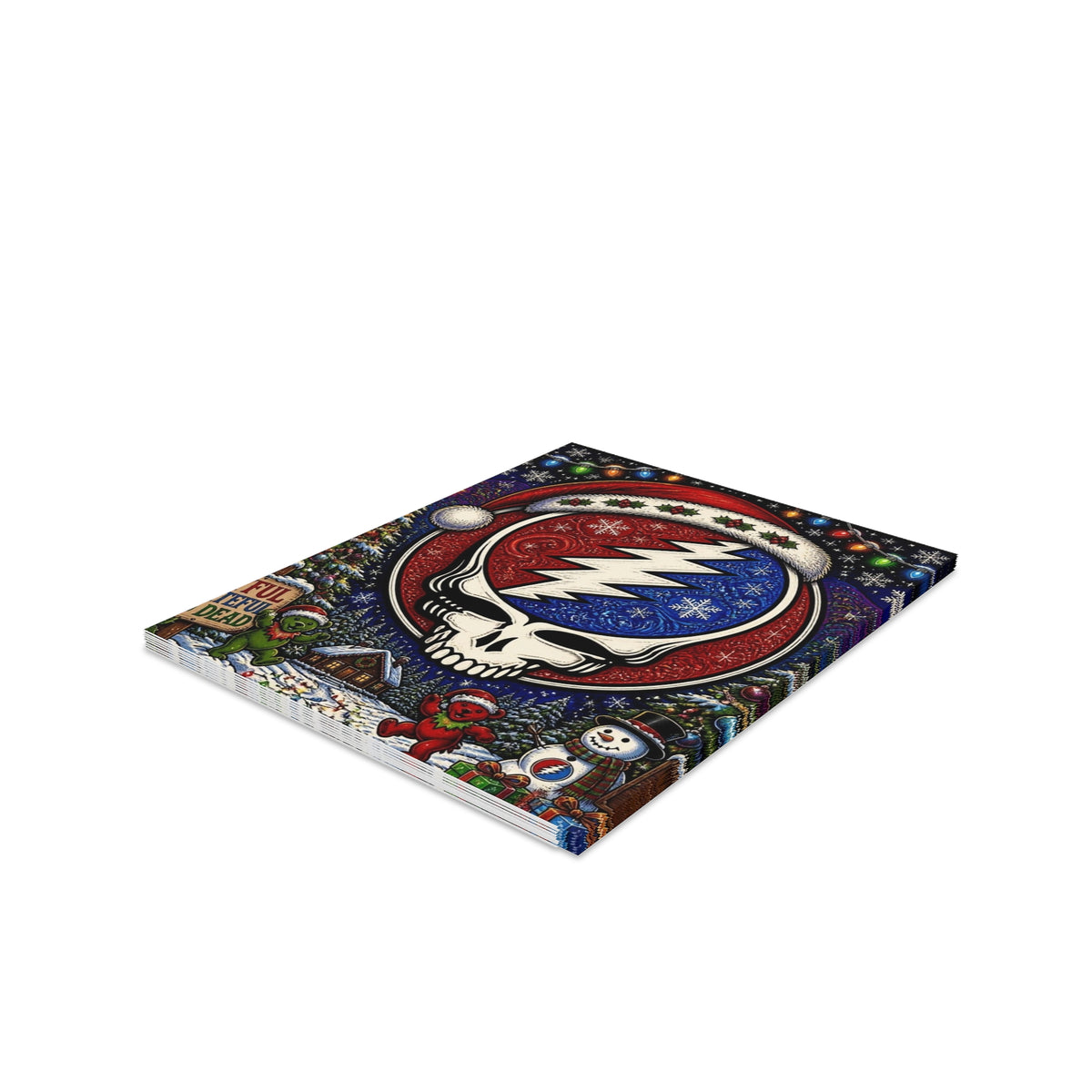 Grateful Dead Steal Your Face Santa Greeting Cards