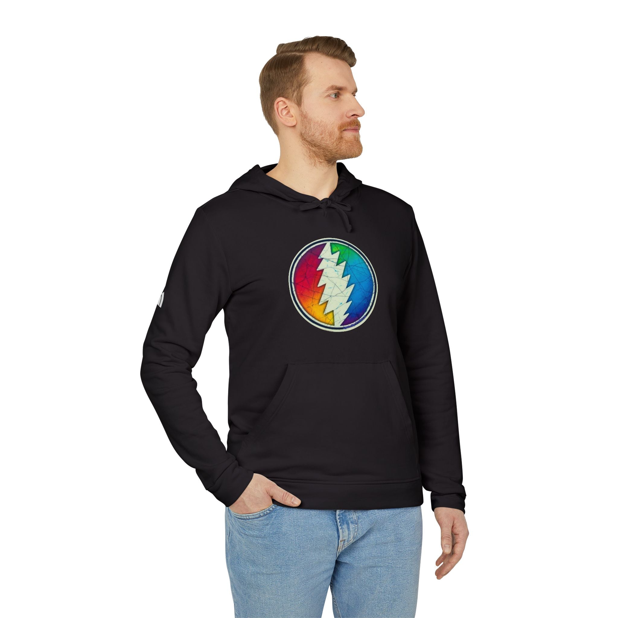 Rainbow Lightning Bolt hoodie | Grateful Dead inspired sweatshirt, gift for a deadhead