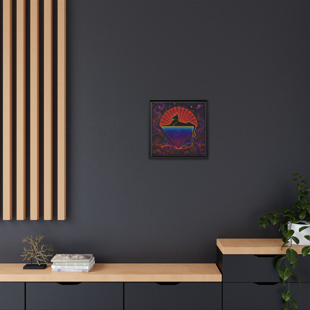 Cats down under the stars Mystic Cat Silhouette Canvas