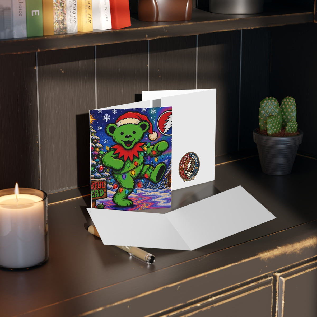 Dancing Bear Christmas card | Holiday Greeting Card, Grateful Dead inspired