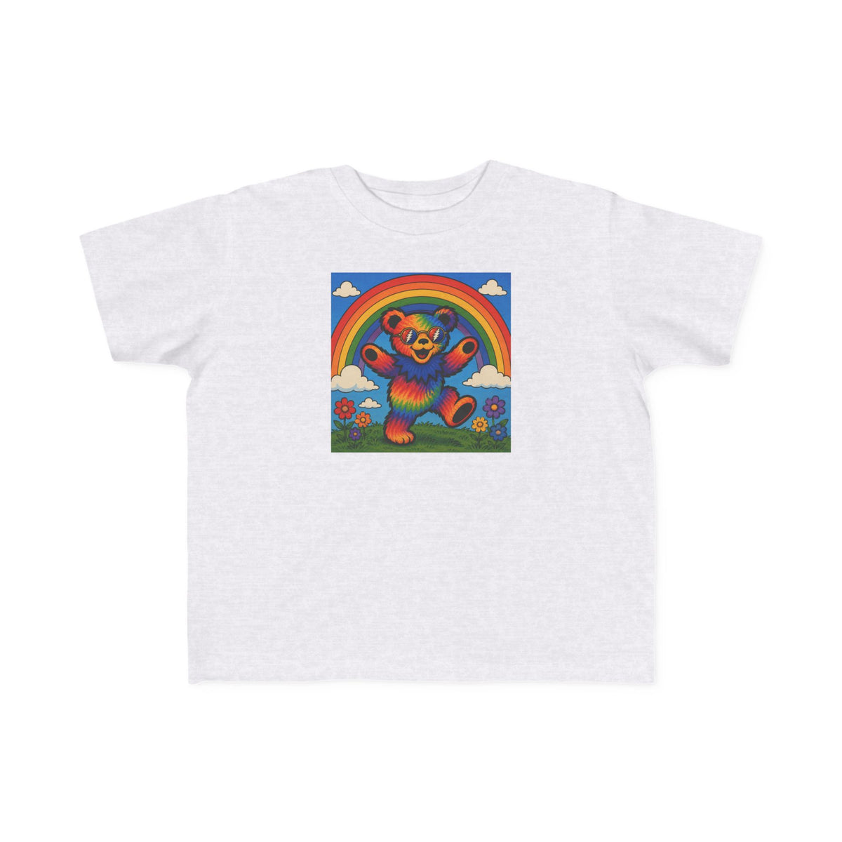 Grateful Dead Rainbow Dancing Bear Toddler Tee | Colorful Retro Grateful Dead Style