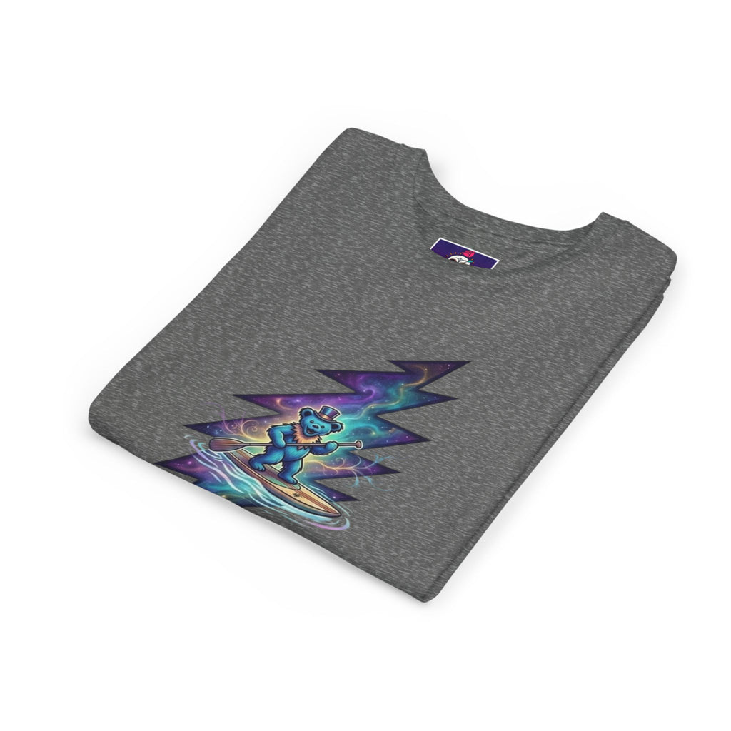Grateful Dead Cosmic Surfing Bear Youth Tee | Lightning Bolt Space Art
