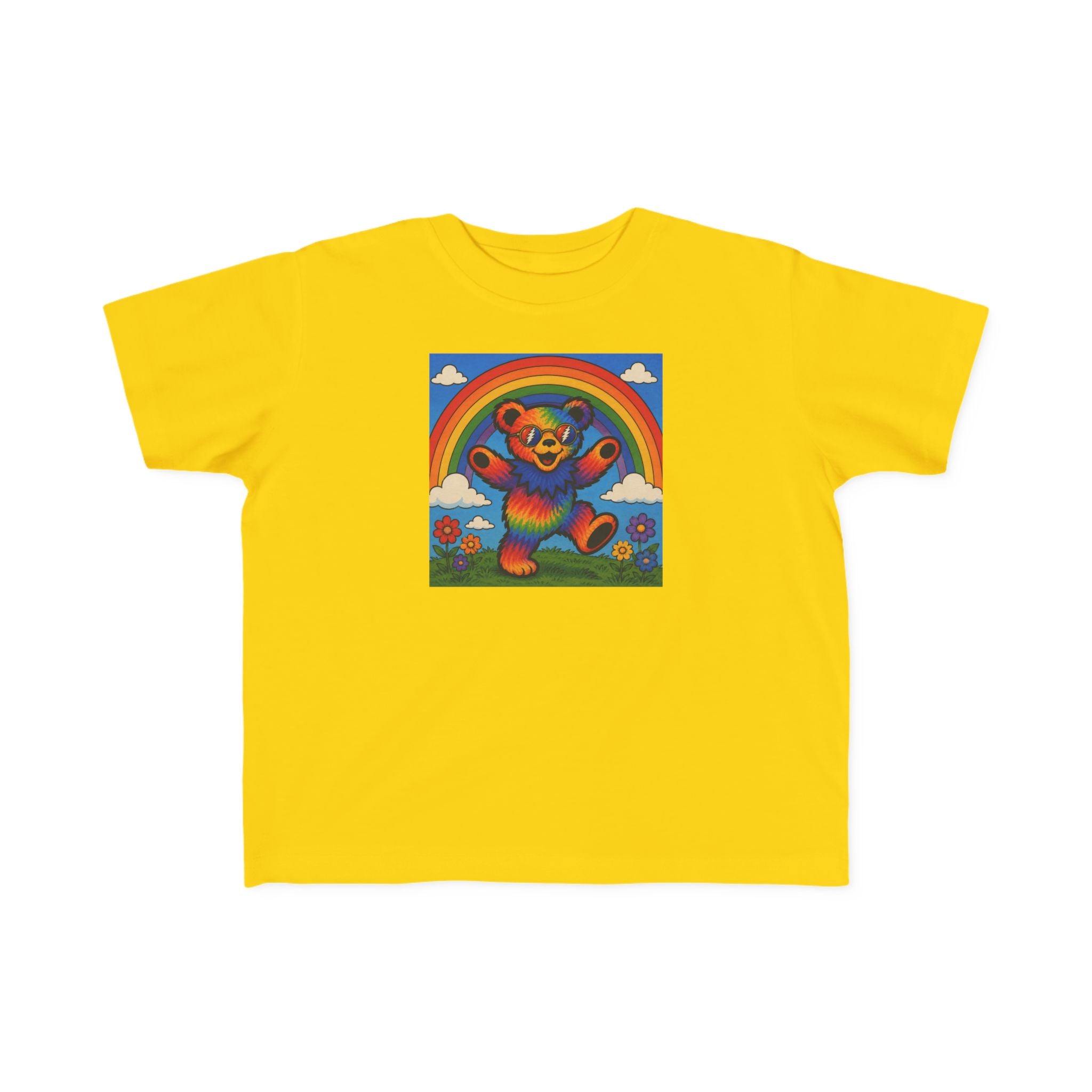 Grateful Dead Rainbow Dancing Bear Toddler Tee | Colorful Retro Grateful Dead Style