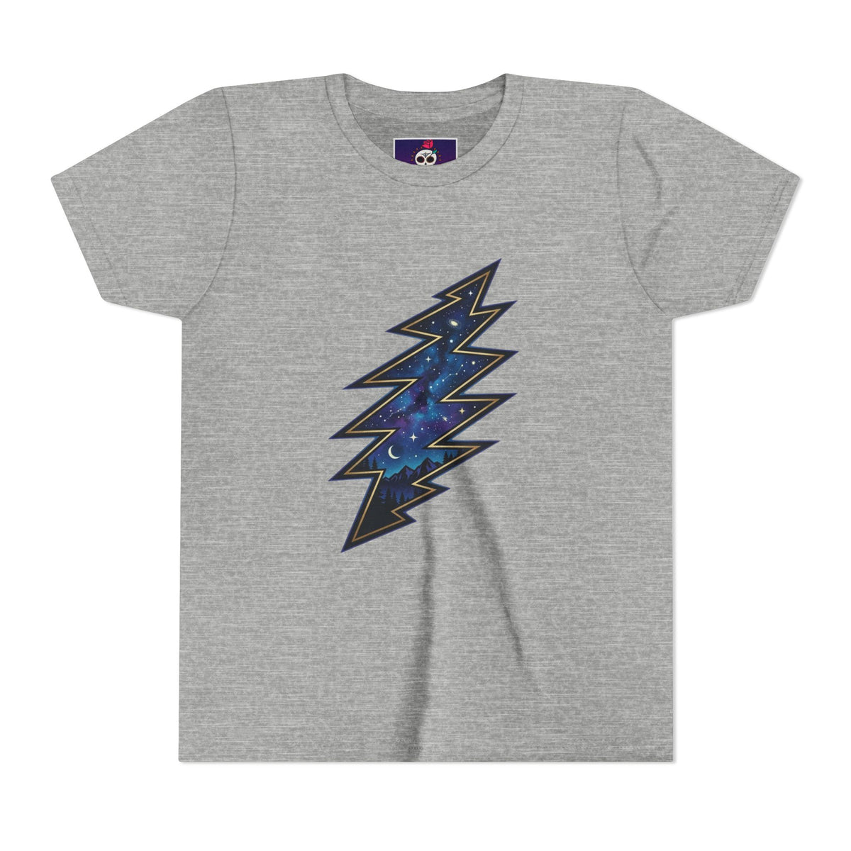 Grateful Dead Galaxy Lightning Bolt Youth Tee | Space Nebula Bolt Shirt