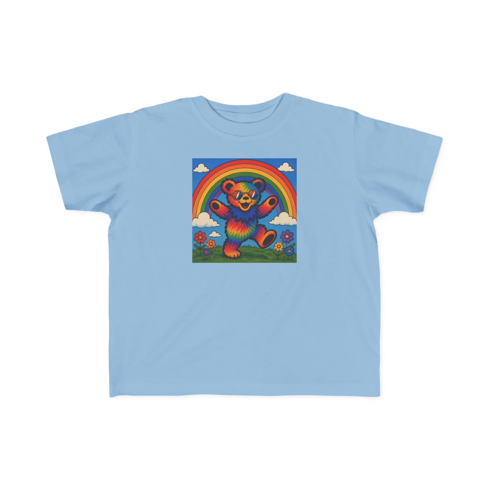 Grateful Dead Rainbow Dancing Bear Toddler Tee | Colorful Retro Grateful Dead Style