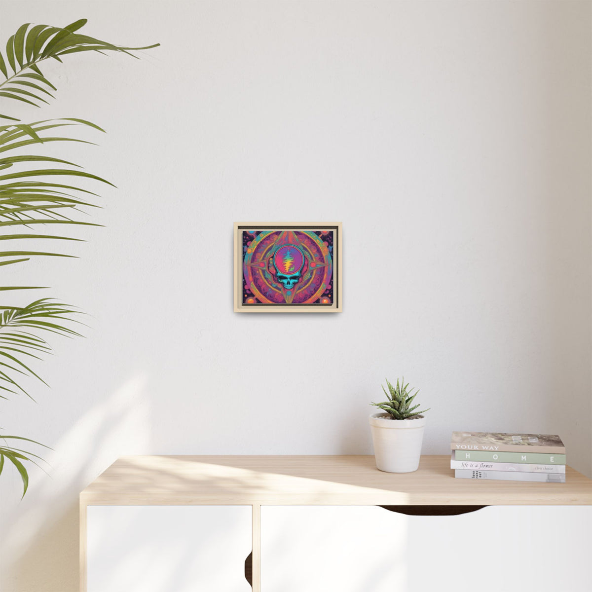 Psychedelic Skull Mandala Matte Canvas