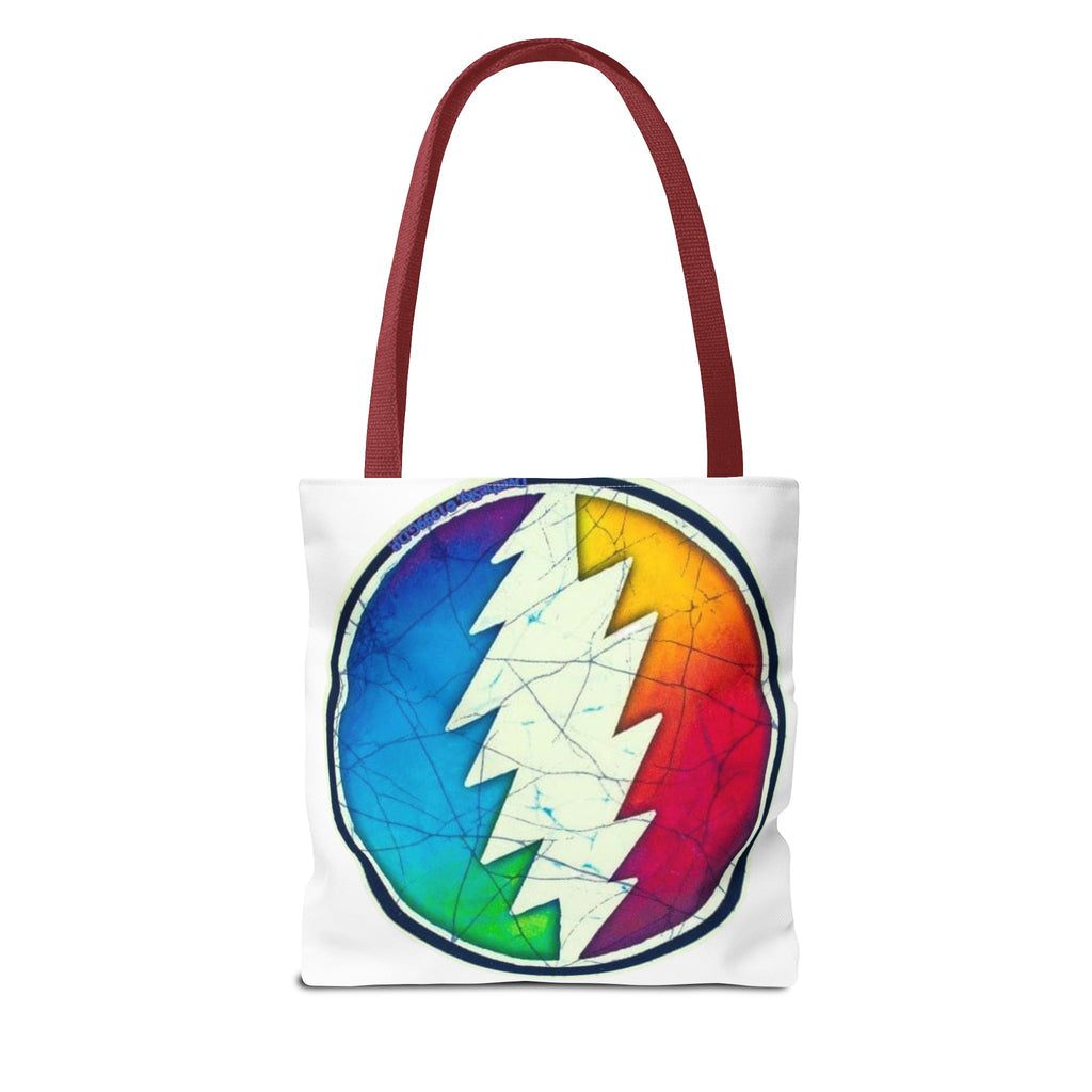 Rainbow Steal Your Face Tote Bag | Psychedelic Grateful Dead Circle