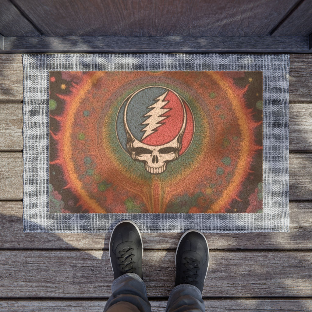 Steal Your Face Skull Doormat | Psychedelic Grateful Dead Entrance Mat