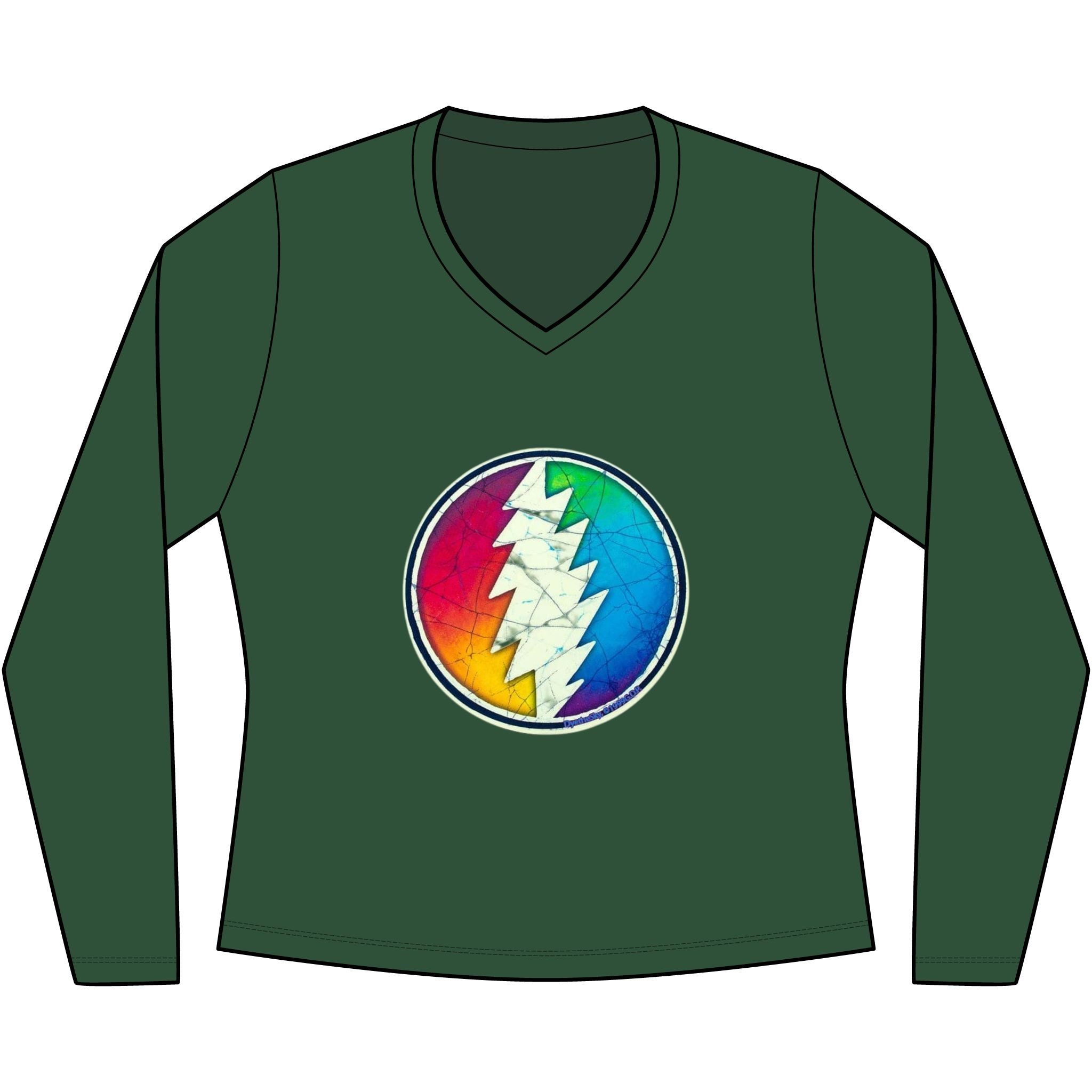 Grateful Dead V-Neck Tee | Women's Long Sleeve