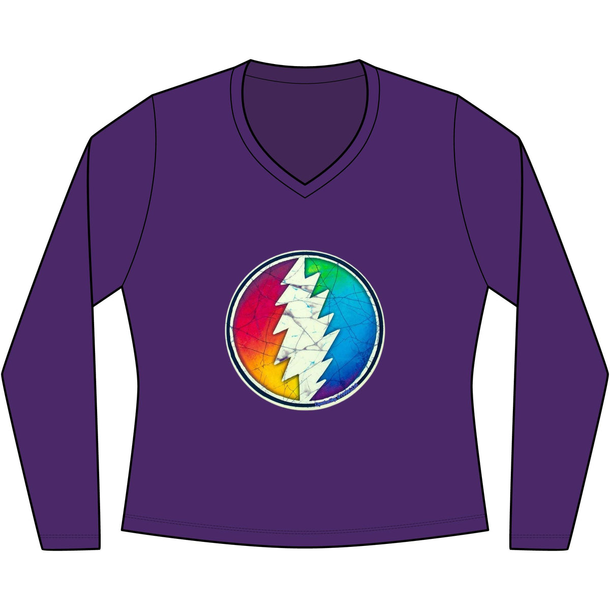 Grateful Dead V-Neck Tee | Women's Long Sleeve