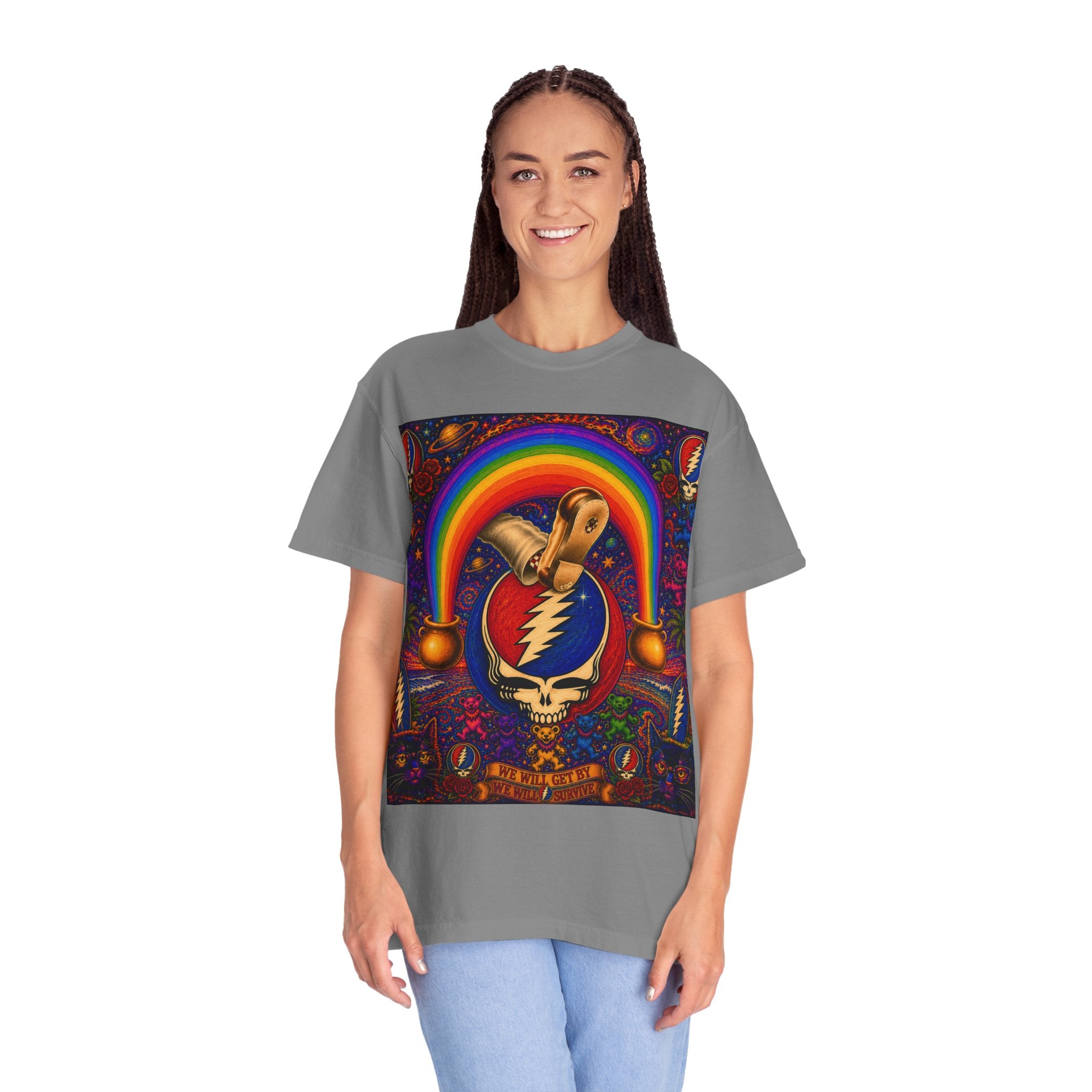 Steal Your Face Skull with RainbowT-Shirt | Psychedelic Rock Tee