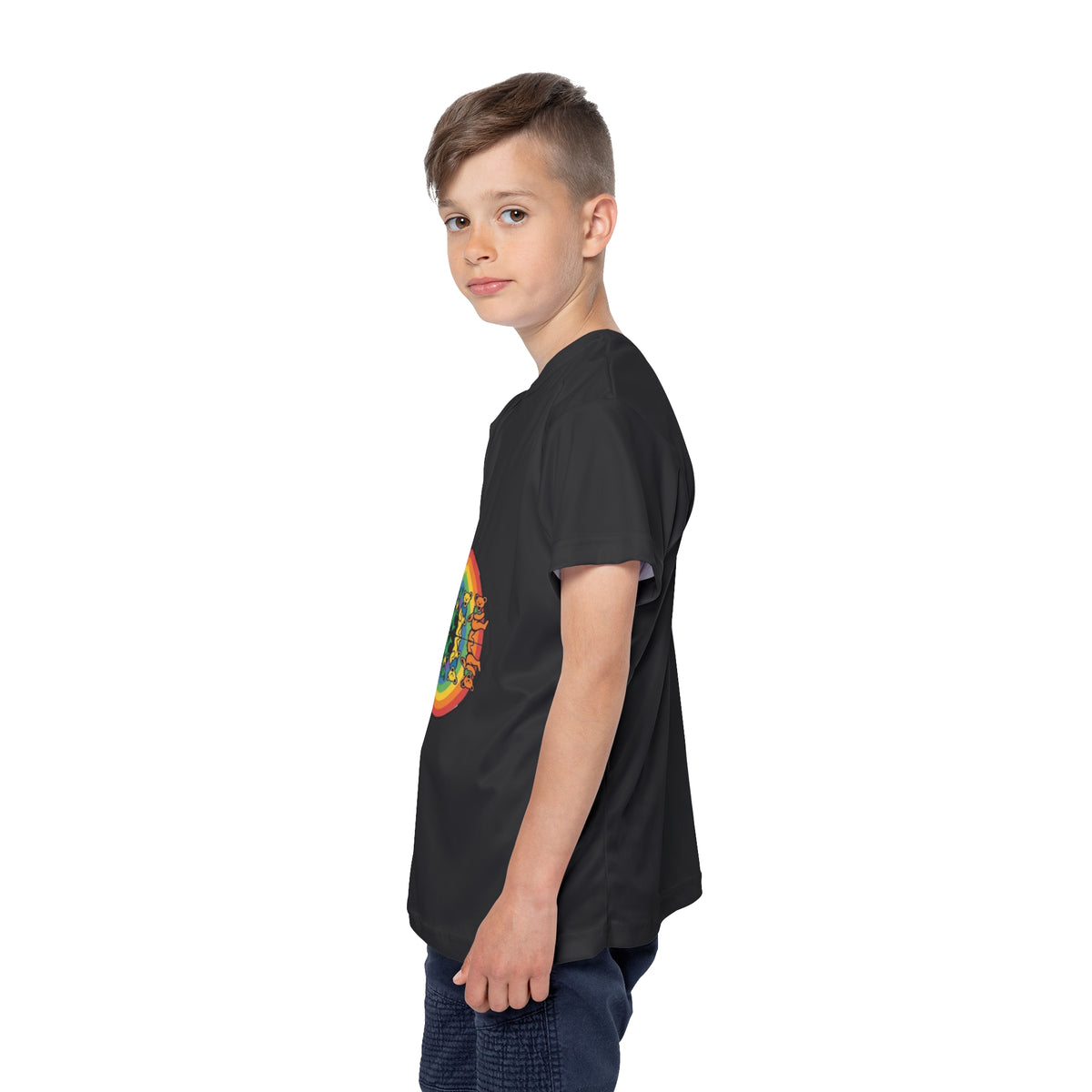 Grateful Dead Rainbow Skateboard Kids Jersey | Colorful Skate Bears Circle Design