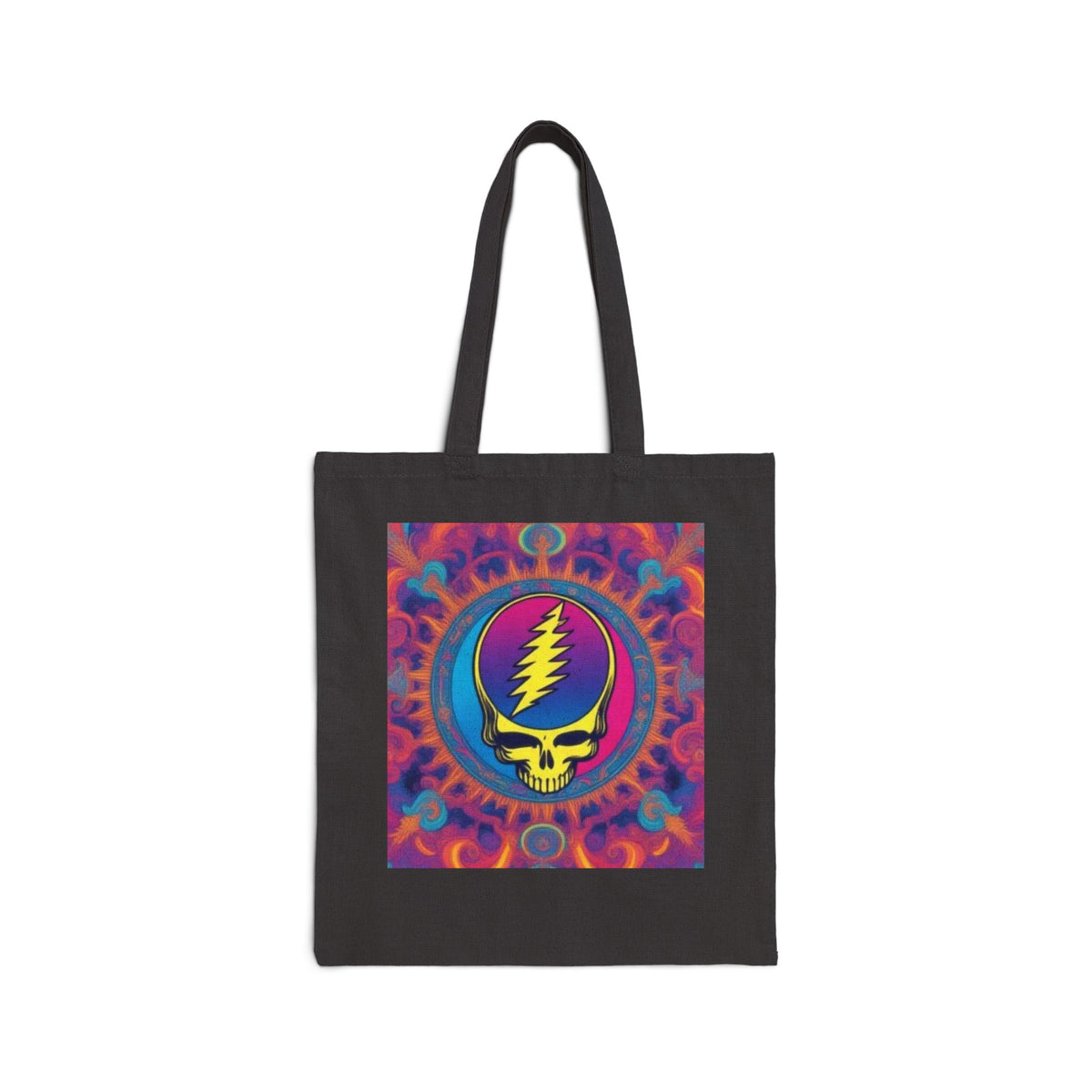 Cotton Canvas Tote Bag, gift for deadhead, market tote