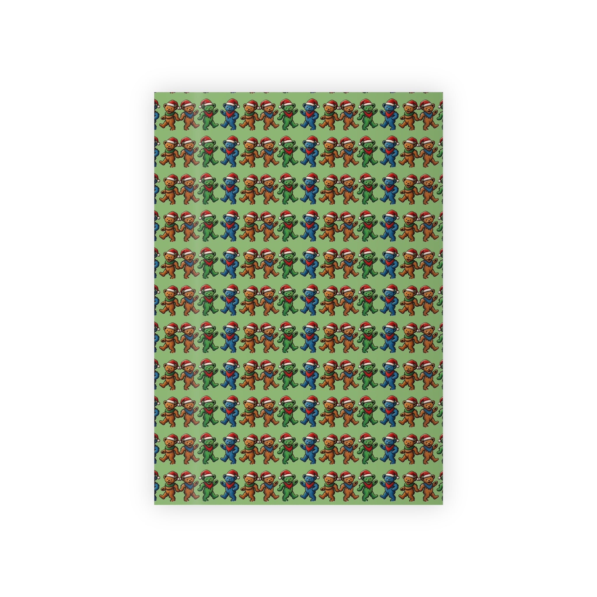 Dancing Gingerbread Pattern Gift Wrapping Paper Roll | Holiday Baking Theme, Grateful Dead inspired