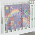 Grateful Dead, Gift for deadhead Dancing Rainbow Bears Baby Swaddle Blanket | Psychedelic Floral Peace