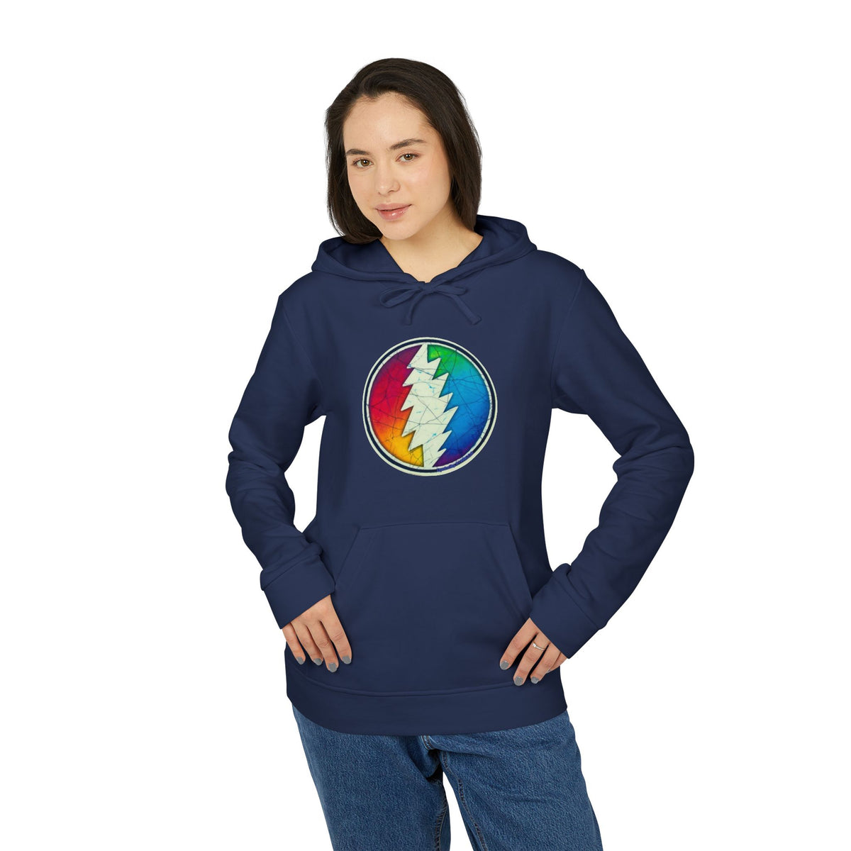 Rainbow Lightning Bolt hoodie | Grateful Dead inspired sweatshirt, gift for a deadhead