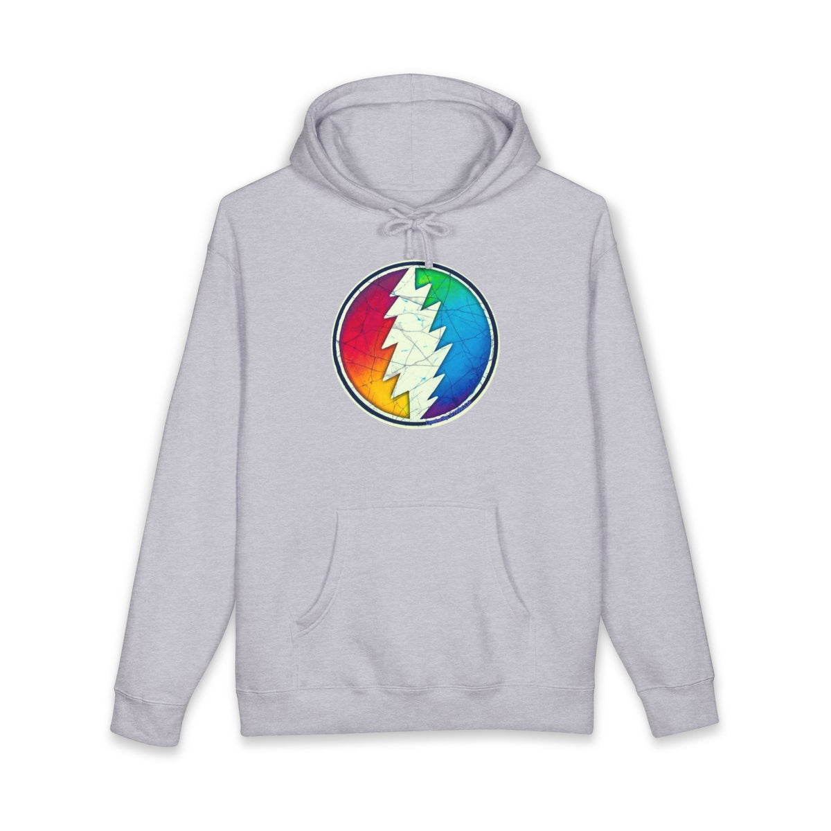 Grateful Dead Rainbow Lightning Bolt Circle Hoodie | Psychedelic Grateful Dead Style, gift for a deadhead