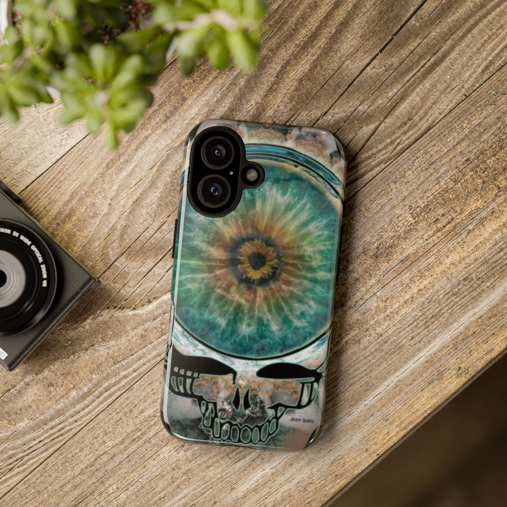 Psychedelic Eye Skull phone case | tough protective phone case, Grateful Dead inspired, gift for a deadhead