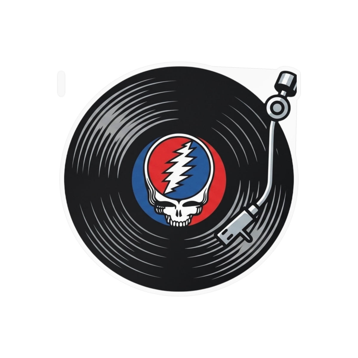 Grateful Dead Steal Your Face Vinyl Record Sticker | Kiss-Cut Vinyl Decal
