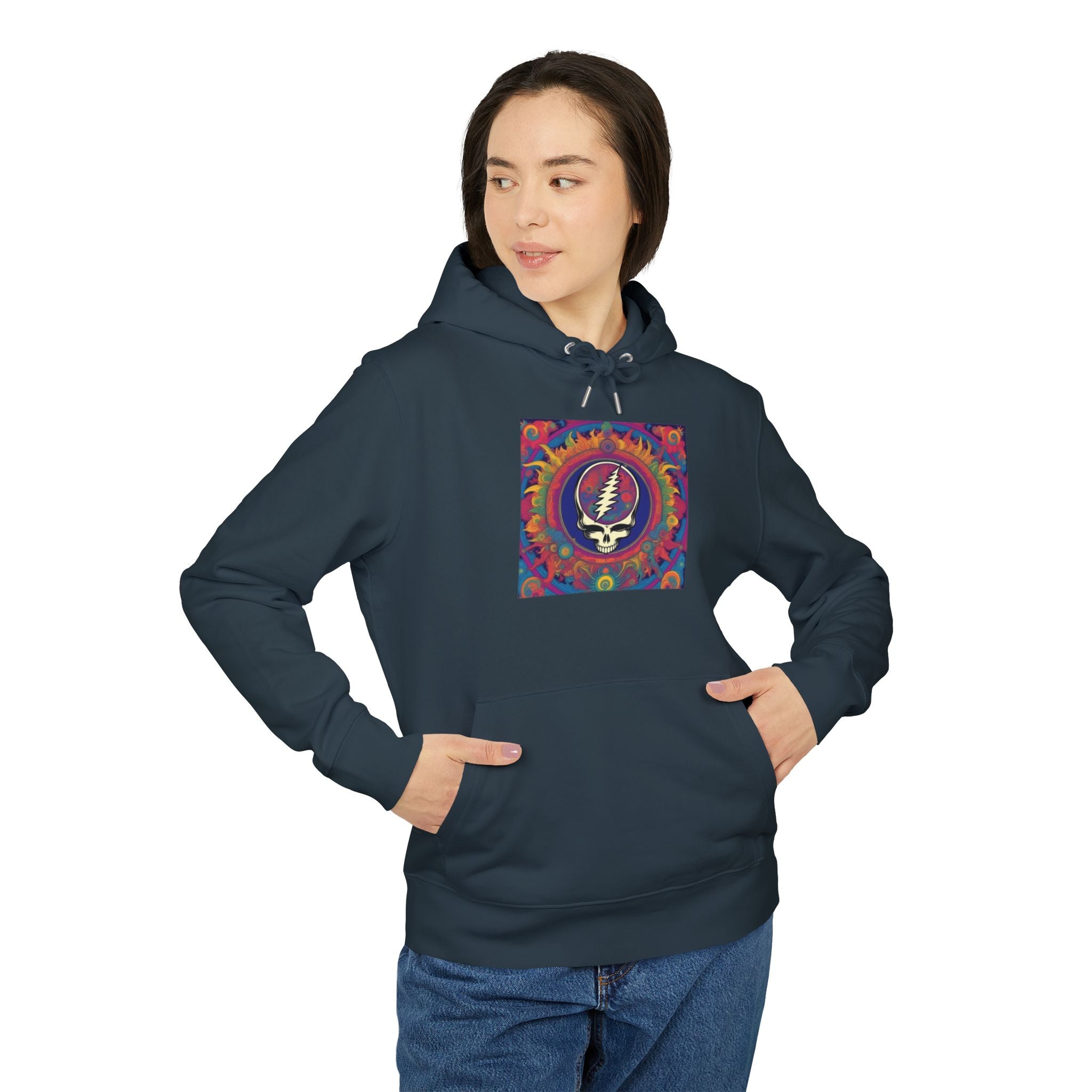 Psychedelic Steal Your Face hoodie | Grateful Dead skull lightning