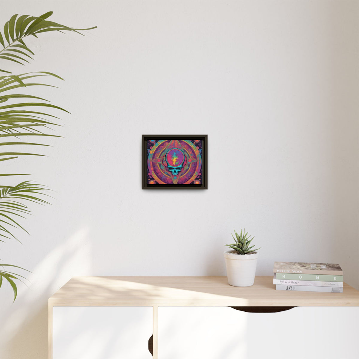 Psychedelic Skull Mandala Matte Canvas