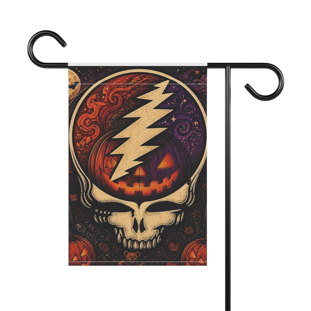 Jack O'Lantern Steal Your Face skull Garden flag | Halloween yard banner, Grateful Dead inspired