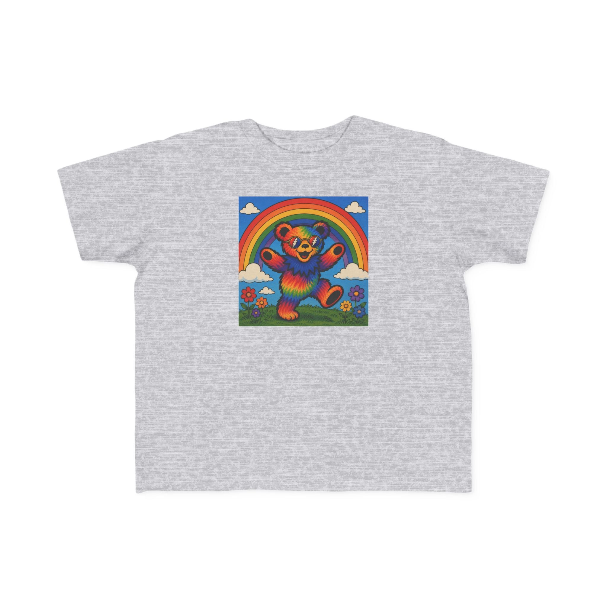 Grateful Dead Rainbow Dancing Bear Toddler Tee | Colorful Retro Grateful Dead Style