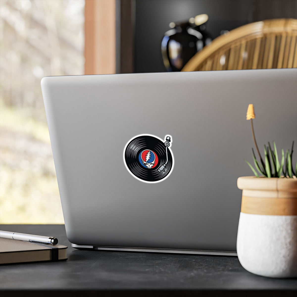 Grateful Dead Steal Your Face Vinyl Record Sticker | Kiss-Cut Vinyl Decal