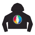 Grateful Dead Bears Cropped Hooded Sweatshirt | Vintage Band Hoodie