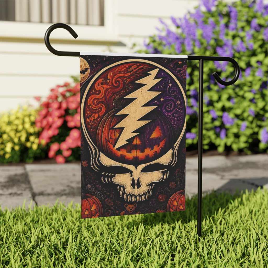 Jack O'Lantern Steal Your Face skull Garden flag | Halloween yard banner, Grateful Dead inspired