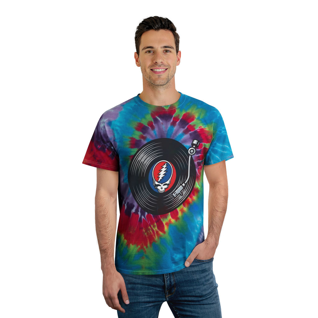 Grateful Dead Vinyl Record Spiral Tie-Dye Tee | Pastel Spiral Shirt, gift for a deadhead