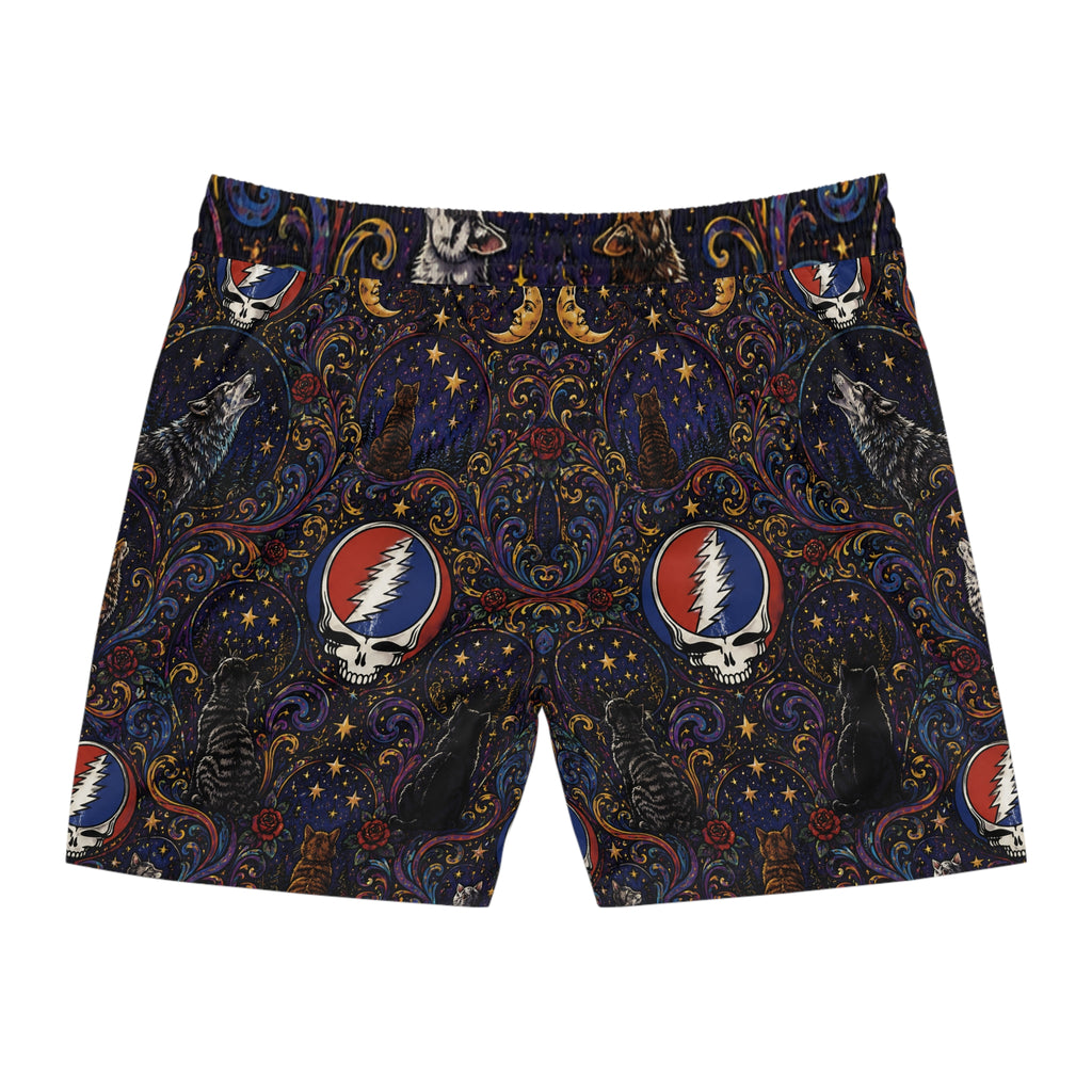Grateful Dead Steal Your Face Paisley Swim Shorts | Men's Mid-Length