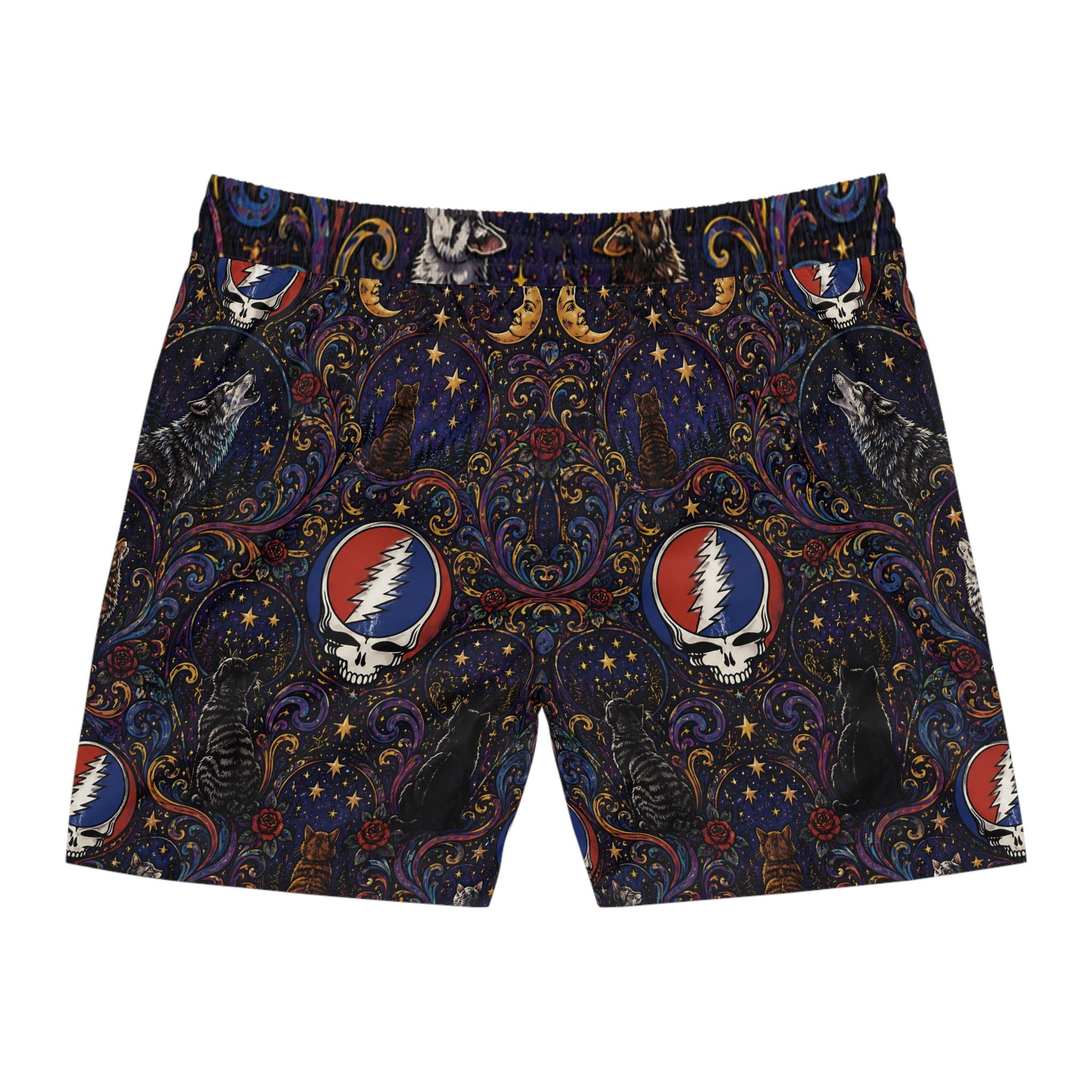 Grateful Dead Steal Your Face Paisley Swim Shorts | Men's Mid-Length