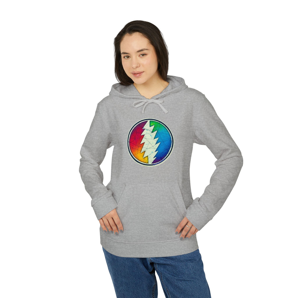 Rainbow Lightning Bolt hoodie | Grateful Dead inspired sweatshirt, gift for a deadhead