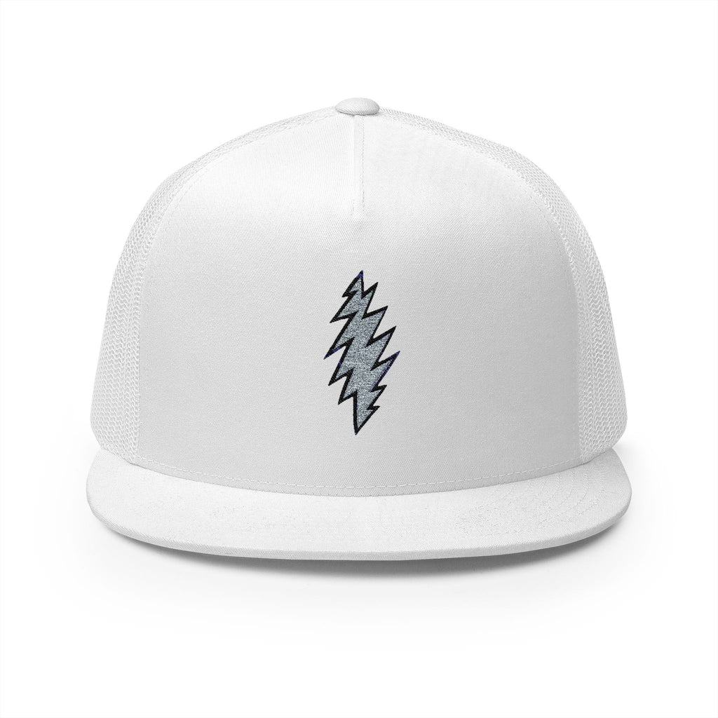 Embroidered Grateful Dead 5 Panel Trucker Cap, Festival Hat, Music Lover Gift, Retro Dad Cap, Boho Hippie Headwear