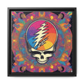 Psychedelic Lightning Skull Matte Canvas Framed | Grateful Dead Wall Art