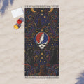 Grateful Dead Steal Your Face Skull beach towel | boho celestial cats stars