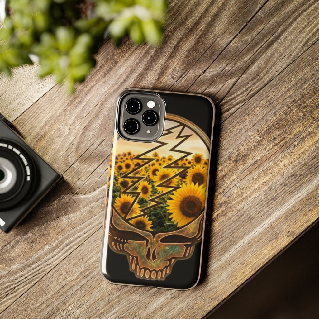 Sunflower Steal Your Face phone case | Grateful Dead inspired, Gift for. a deadhead