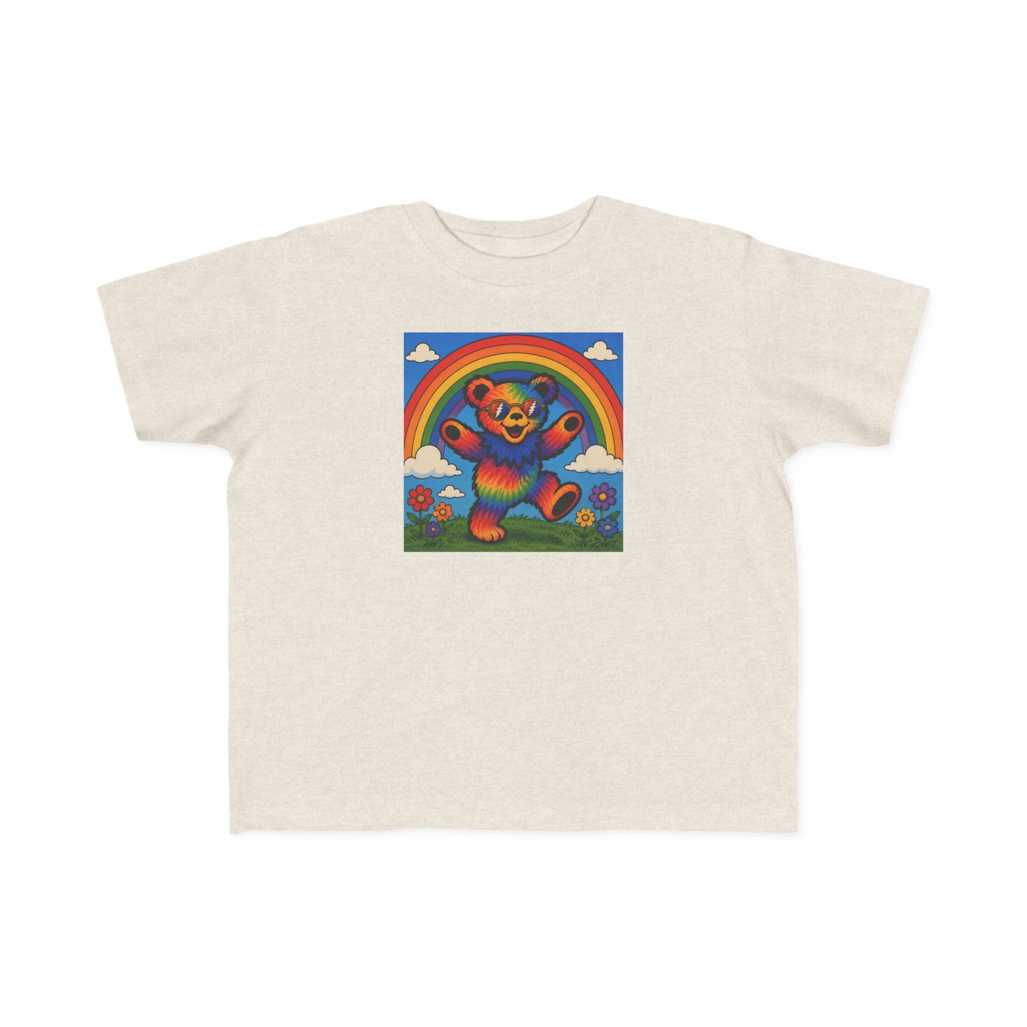 Grateful Dead Rainbow Dancing Bear Toddler Tee | Colorful Retro Grateful Dead Style
