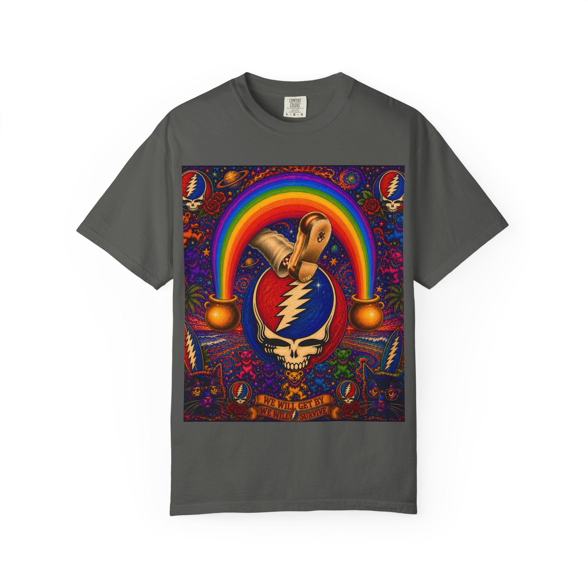 Steal Your Face Skull with RainbowT-Shirt | Psychedelic Rock Tee