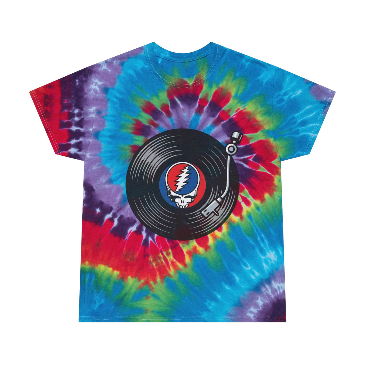 Grateful Dead Vinyl Record Spiral Tie-Dye Tee | Pastel Spiral Shirt, gift for a deadhead