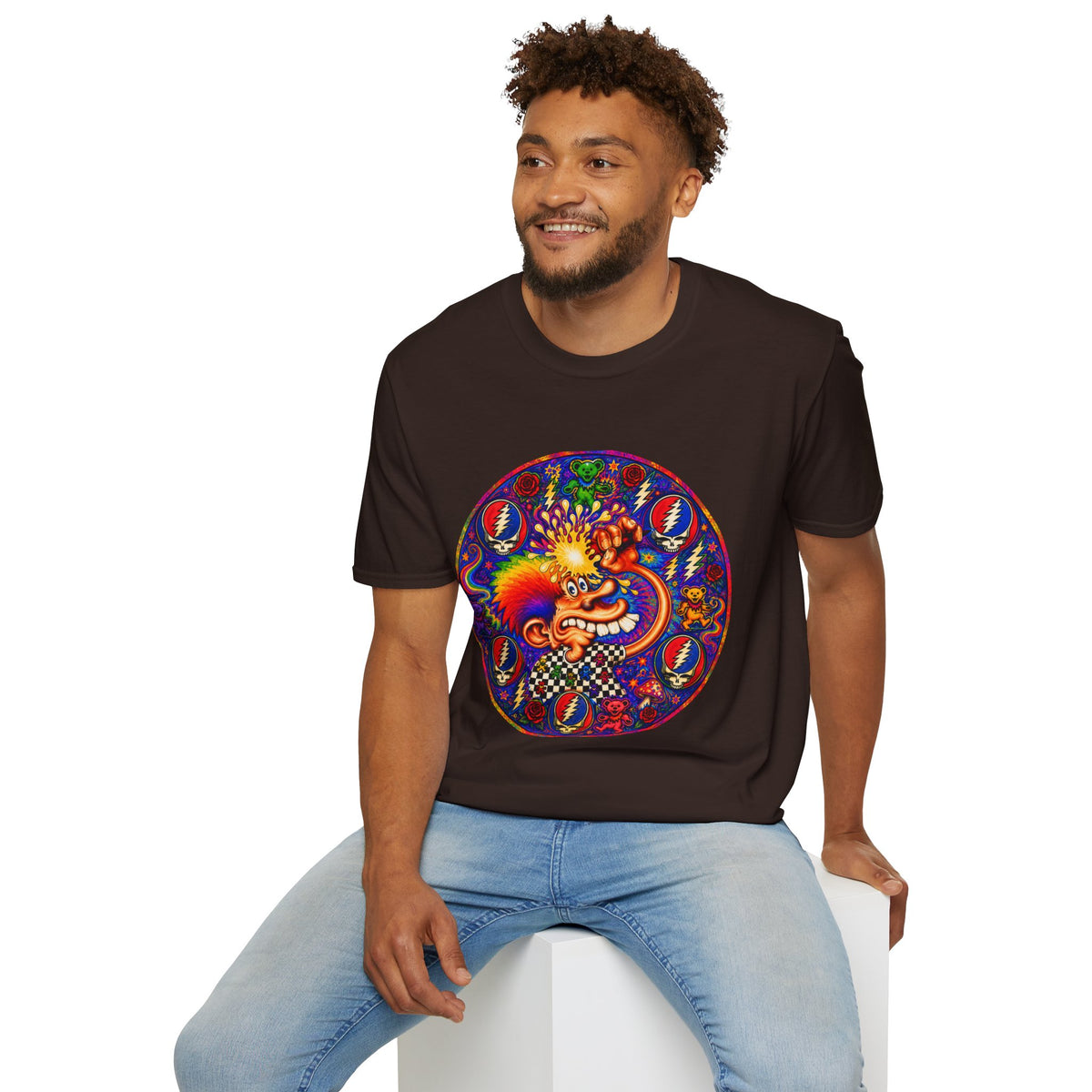 Psychedelic Ice cream man Grateful Dead  T-Shirt | Grateful Dead Inspired Tee
