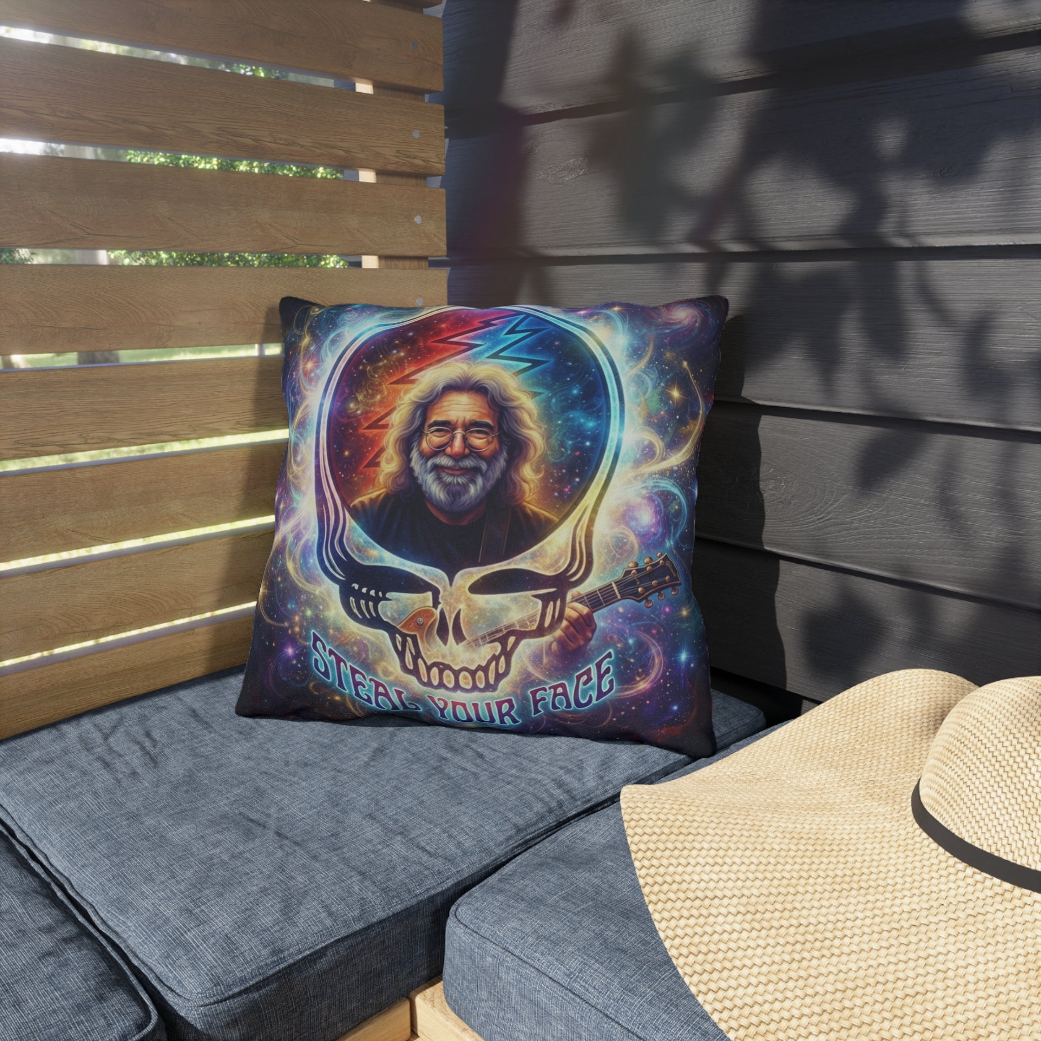 Steal Your Face Skull Galaxy, Pillow, Grateful Dead, Gift for a Deadhead