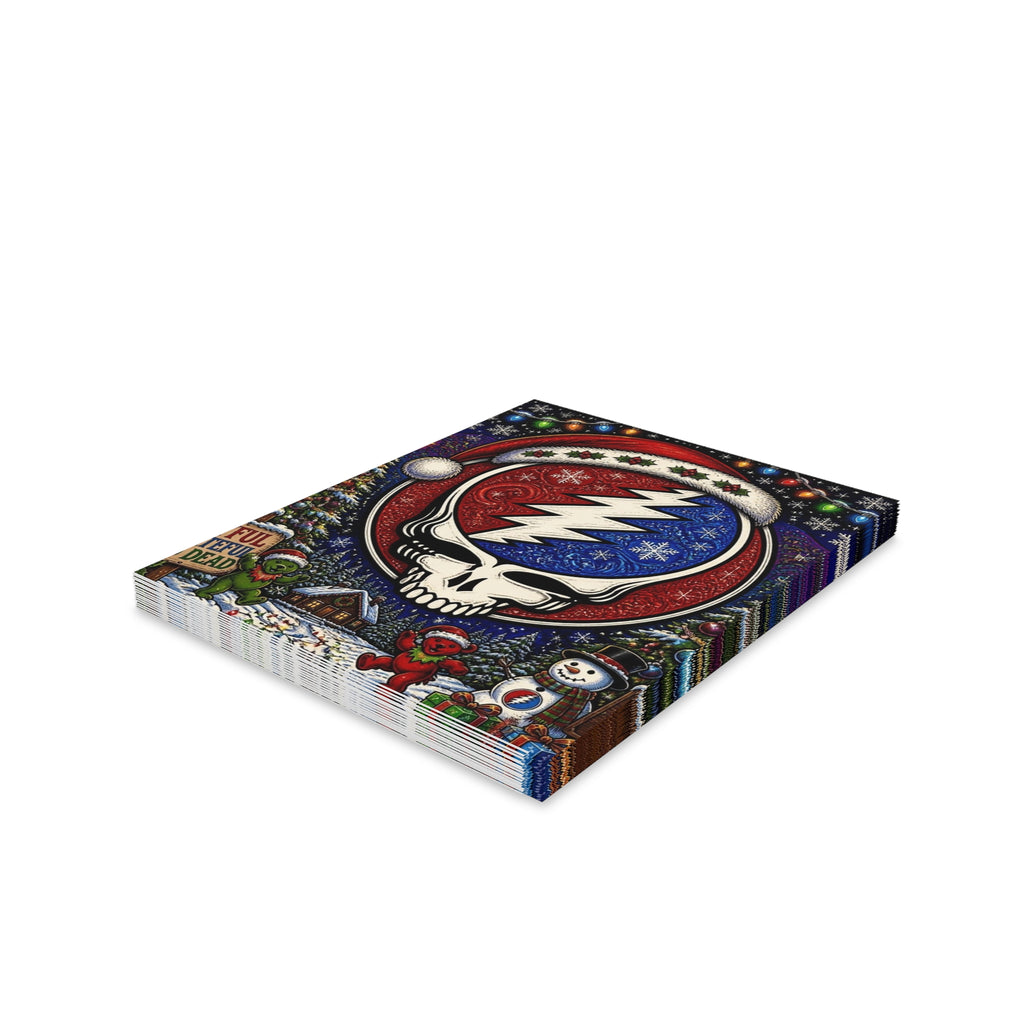 Grateful Dead Steal Your Face Santa Greeting Cards