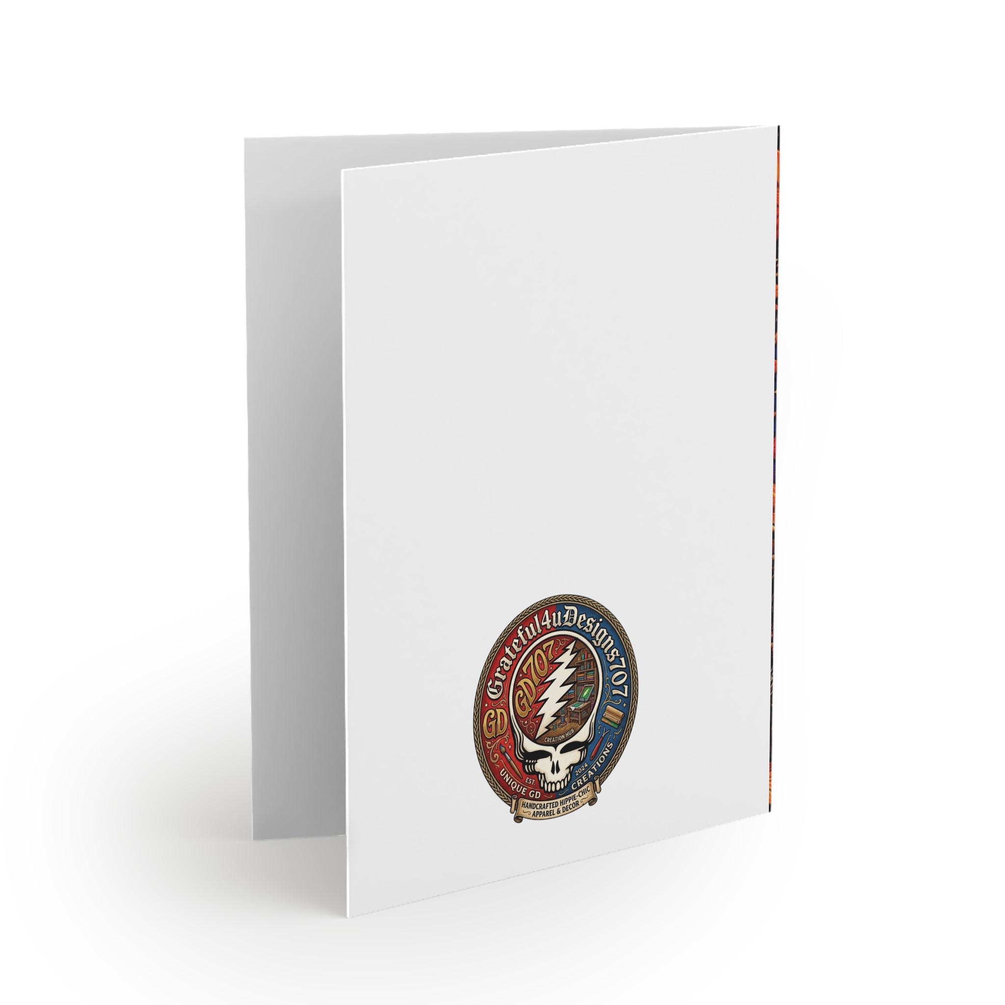 Steal Your Thanks skull pumpkin Thanksgiving Greeting Cards, Grateful Dead inspired