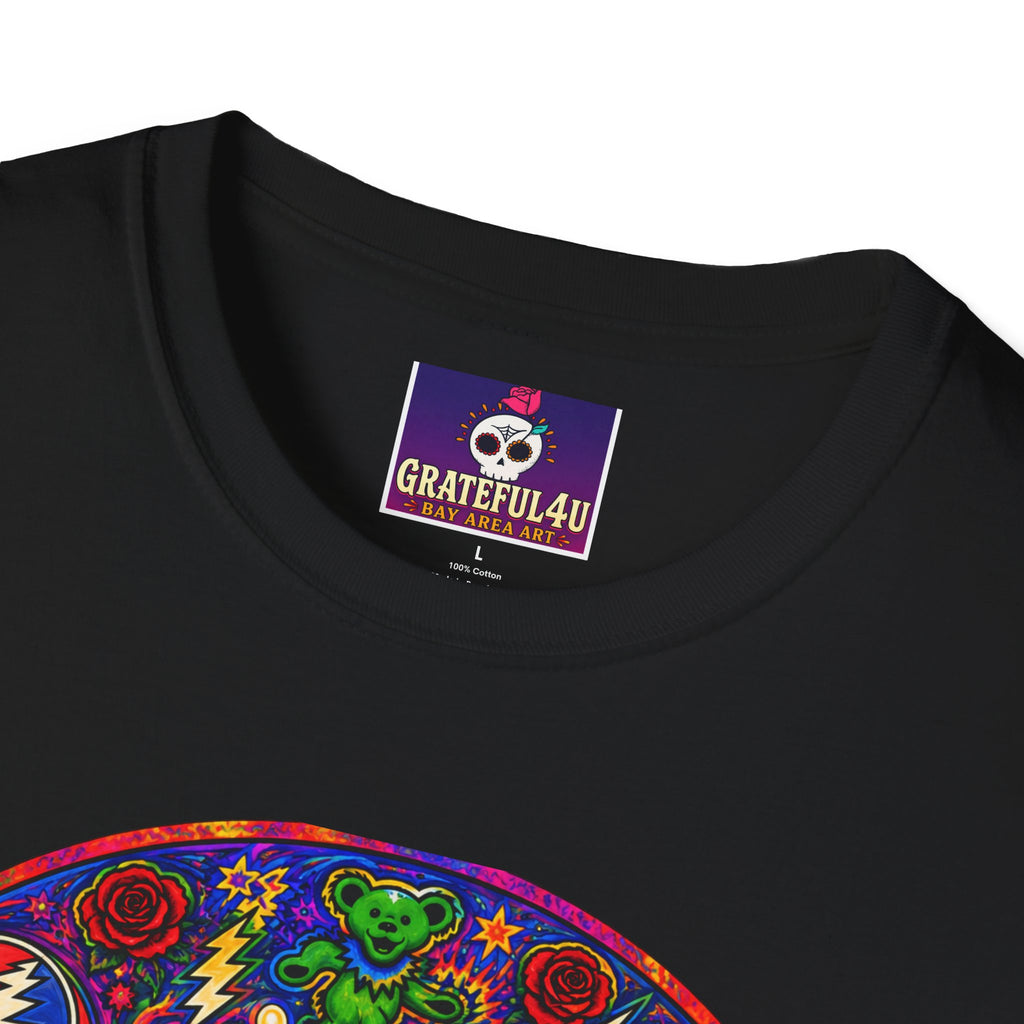 Psychedelic Grateful Dead T-Shirt | Retro Rainbow Skull Lightning