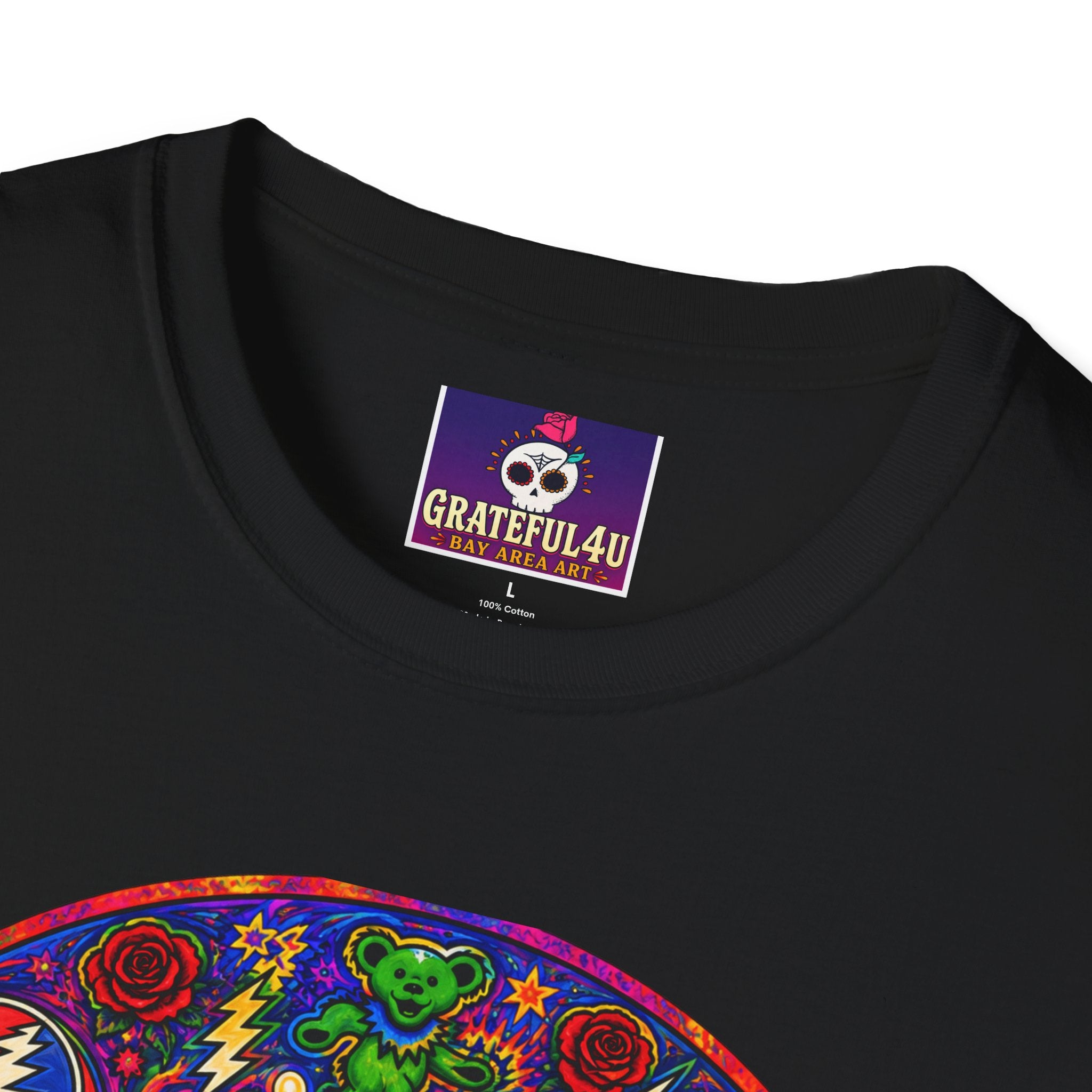 Psychedelic Grateful Dead T-Shirt | Retro Rainbow Skull Lightning