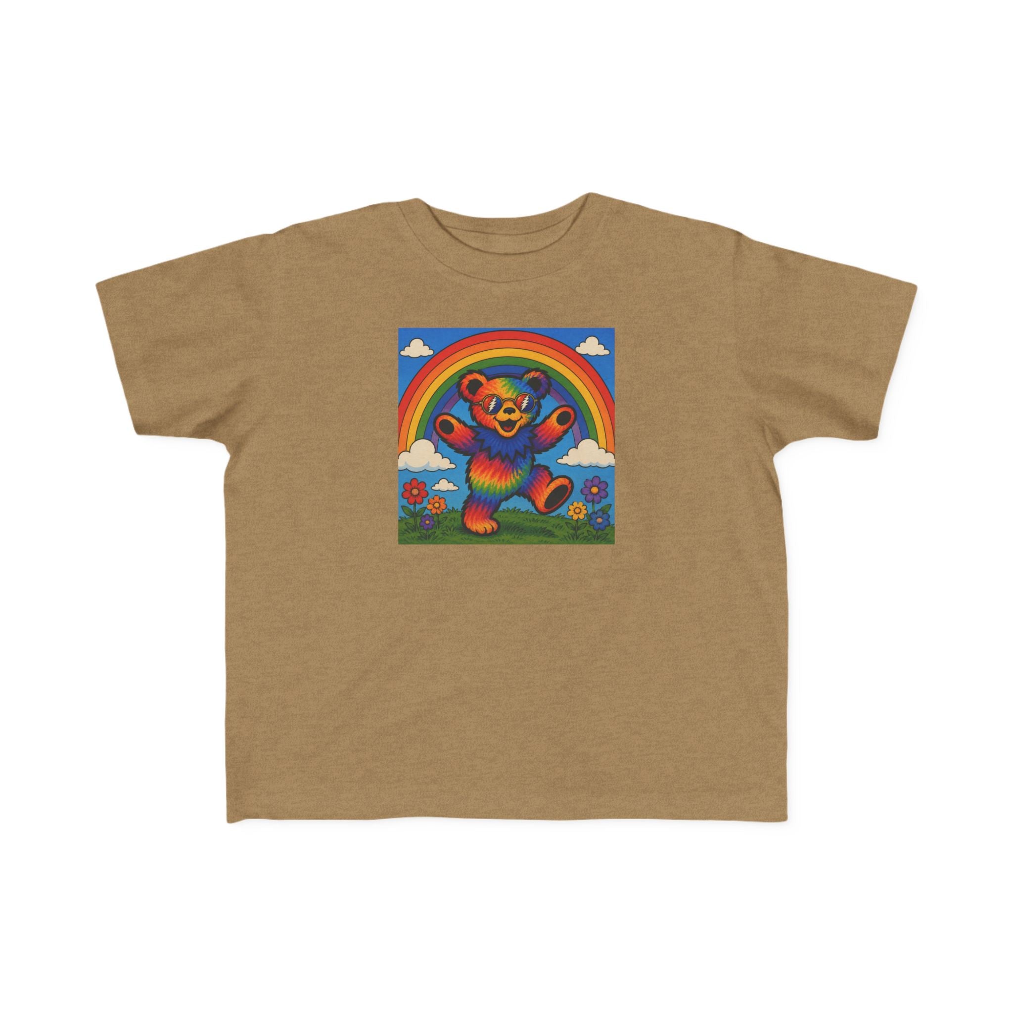 Grateful Dead Rainbow Dancing Bear Toddler Tee | Colorful Retro Grateful Dead Style
