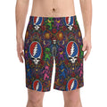 Grateful Dead Steal Your Face & Dancing Bears Beach Shorts | Psychedelic AOP Swim