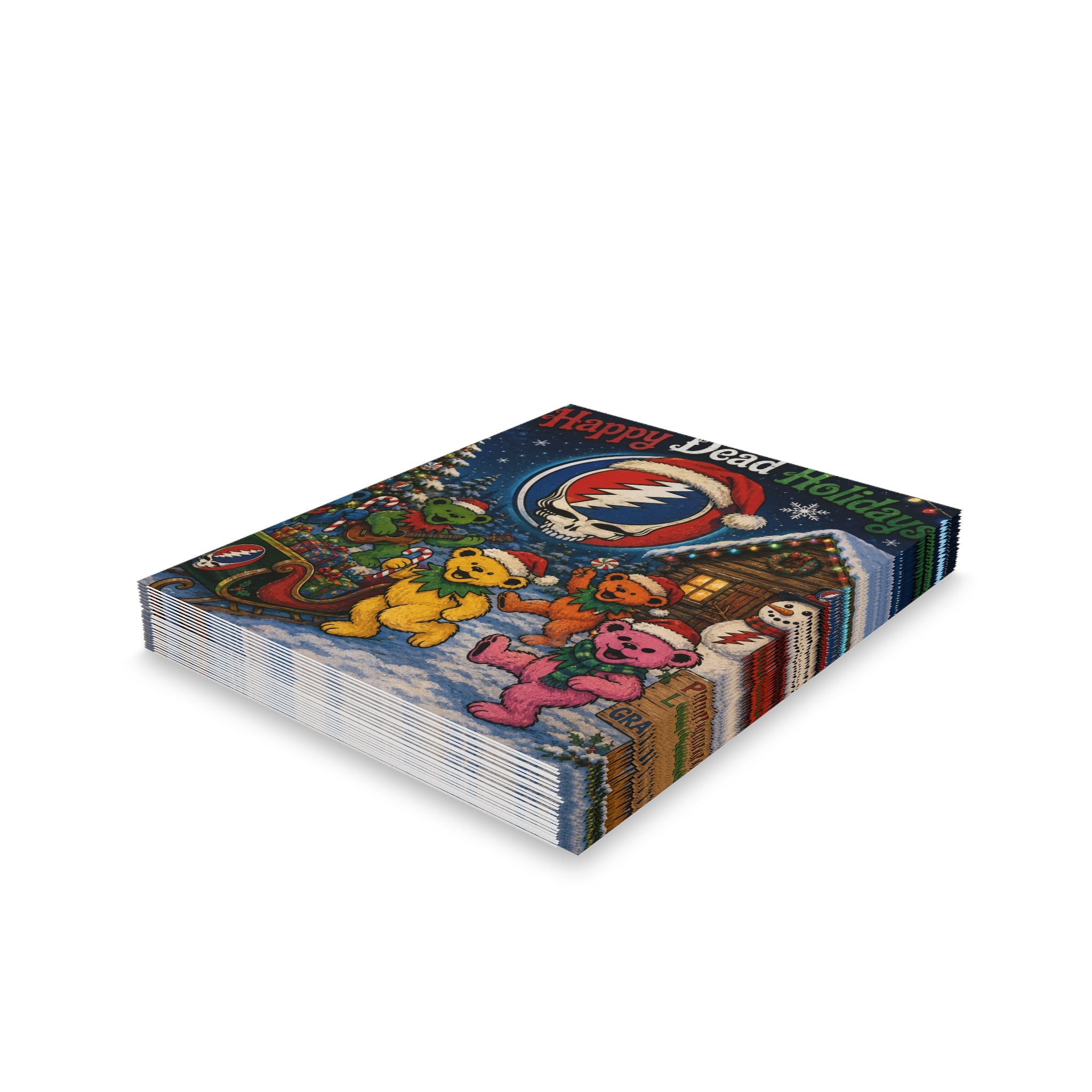 Grateful Dead Holiday Bears Greeting Cards